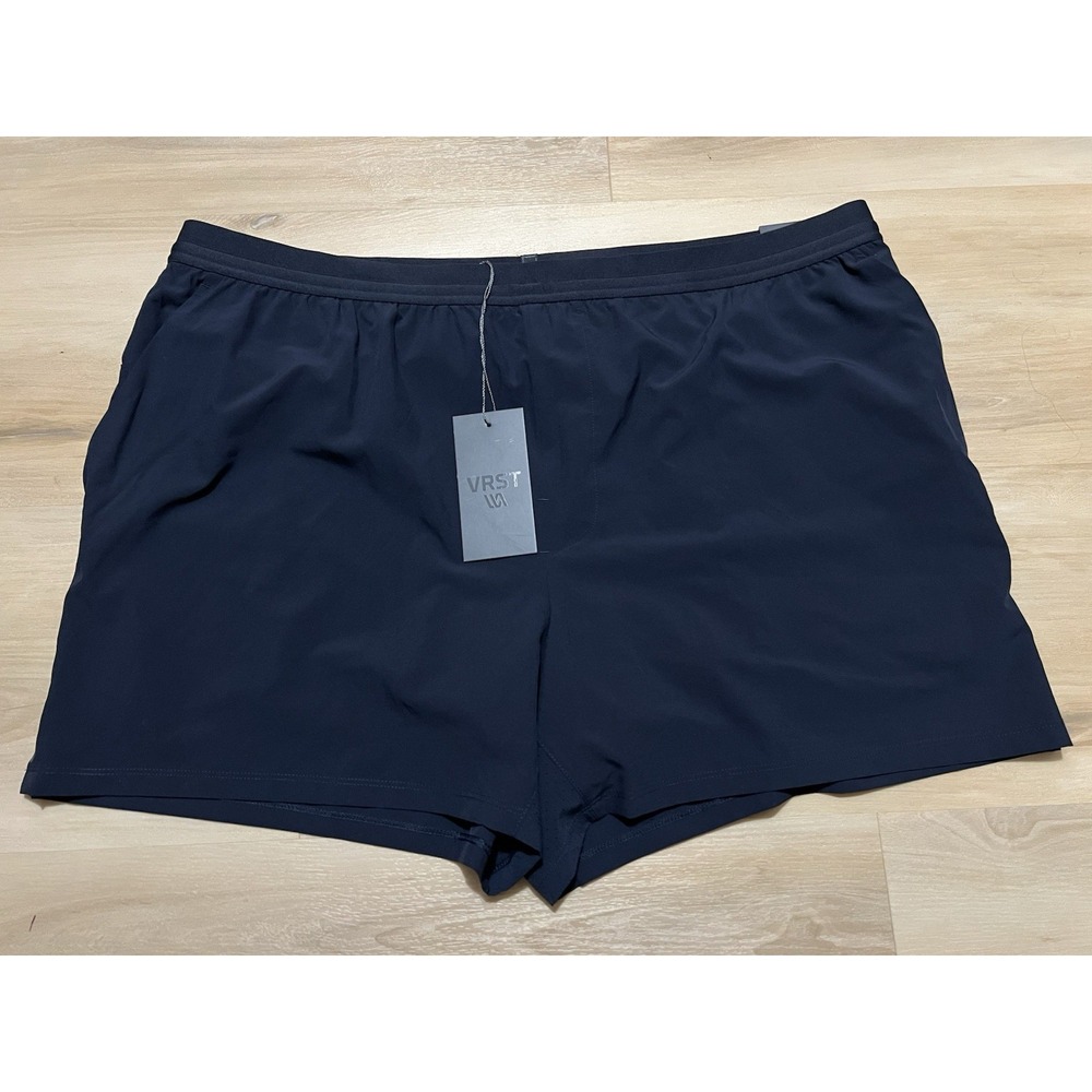 NWT‎ VRST Men's 5" Accelerate Running Brief Short Dark Navy XXL MSRP $58